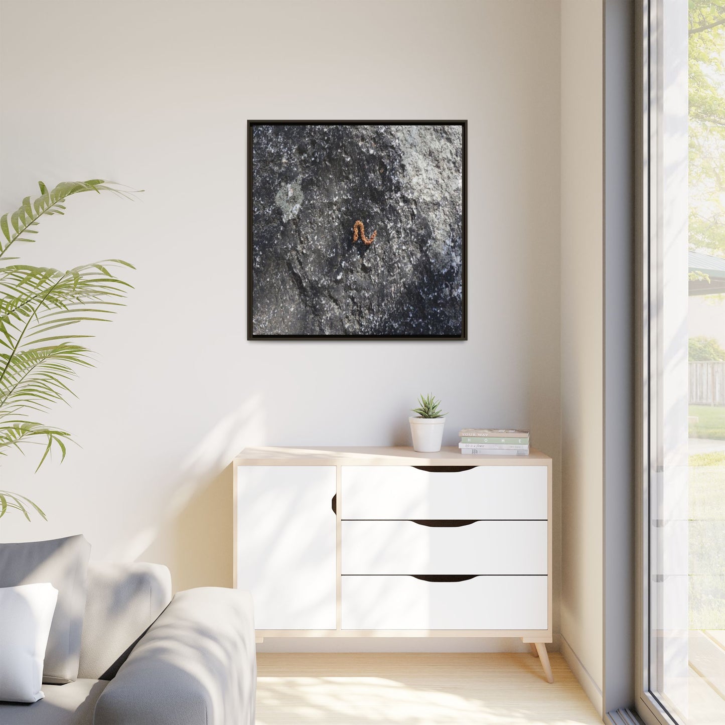Volcanic Ash and Copper - Unique Stretched Canvas Wall Art