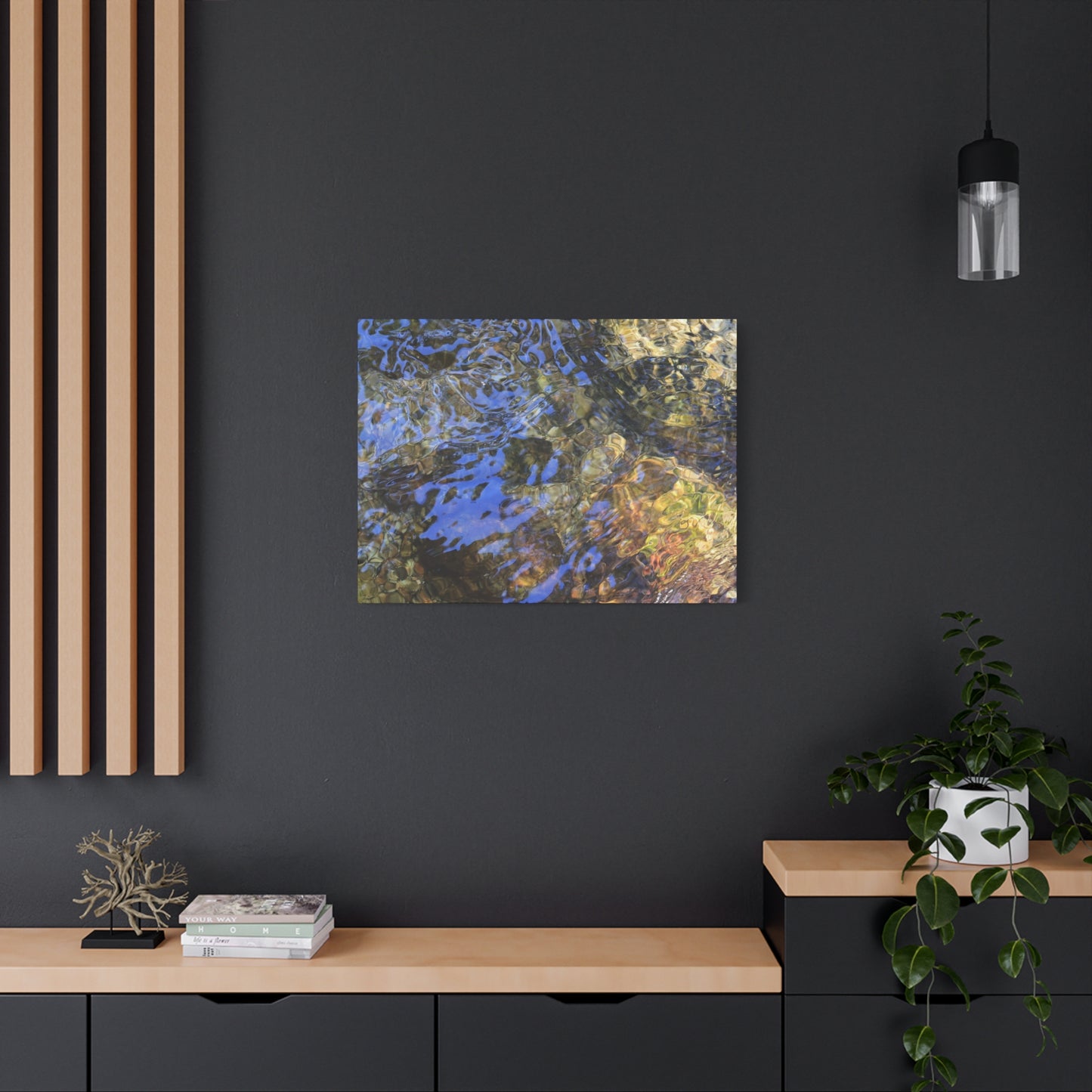 Azure Fragments - Unique Frameless Canvas Wall Art