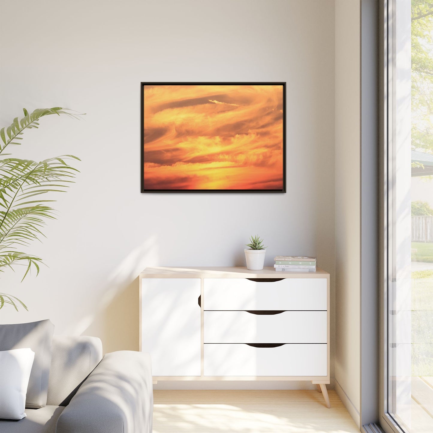 Burning Skies - Unique Stretched Canvas Wall Art