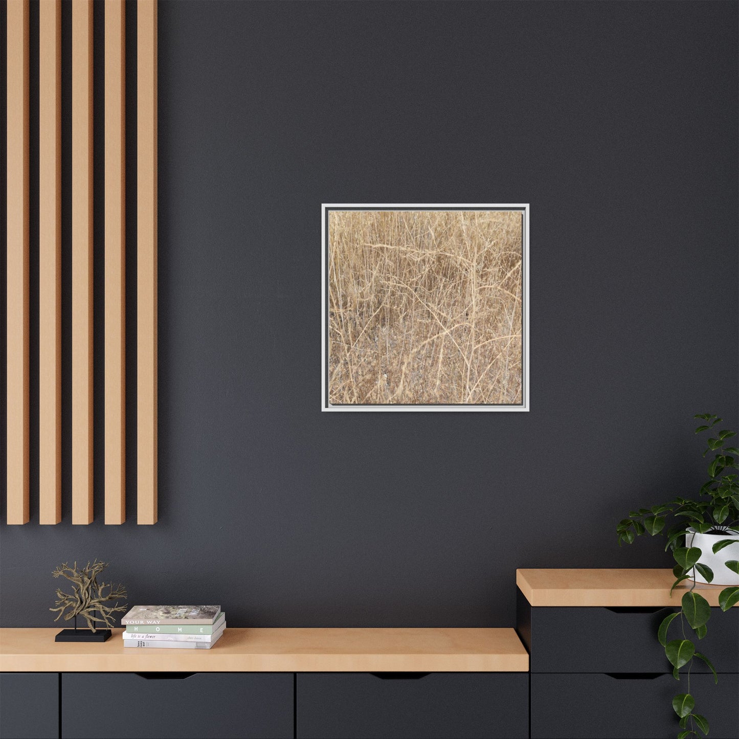 Golden Stalks - Unique Stretched Canvas Wall Art