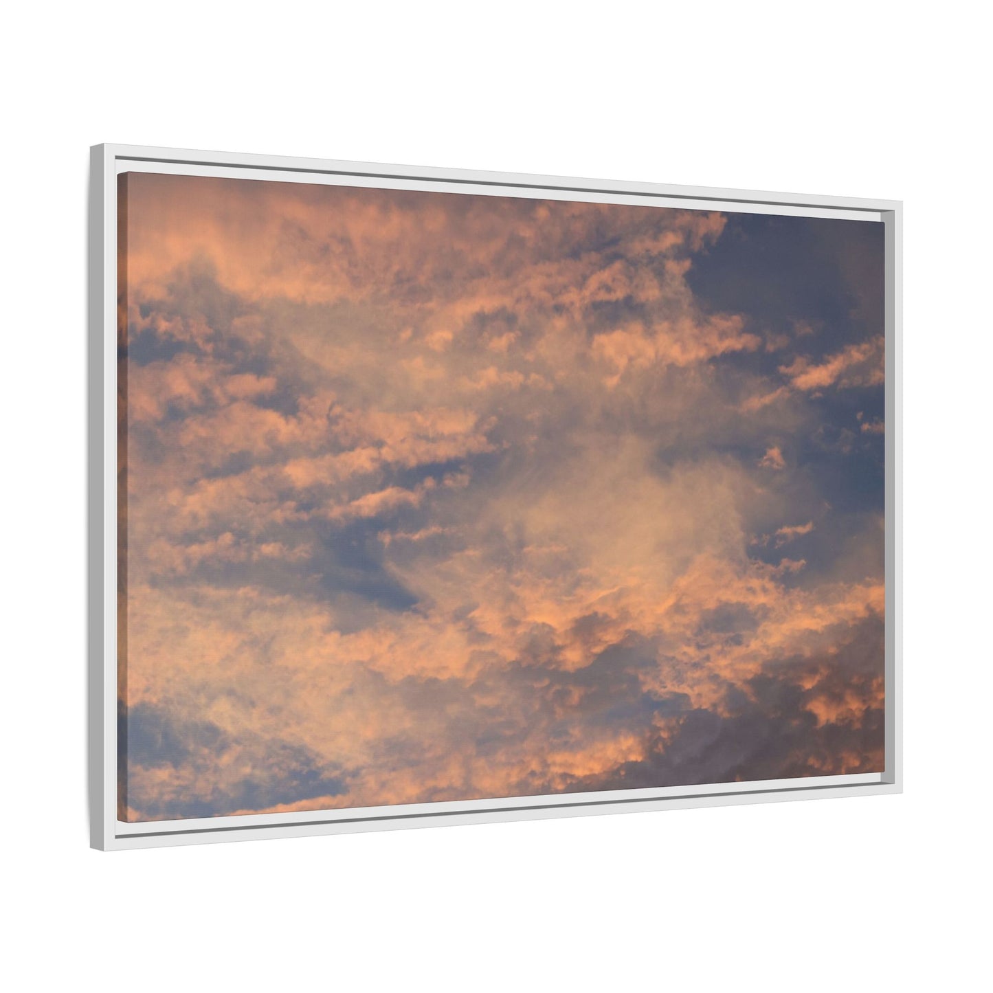 Sunset's Ethereal Canvas - Unique Stretched Canvas Wall Art