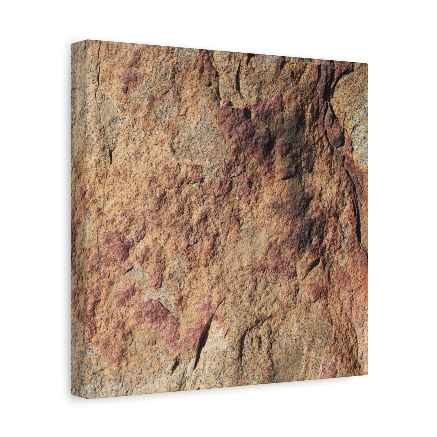 Lithic Veins of Ember - Unique Frameless Canvas Wall Art
