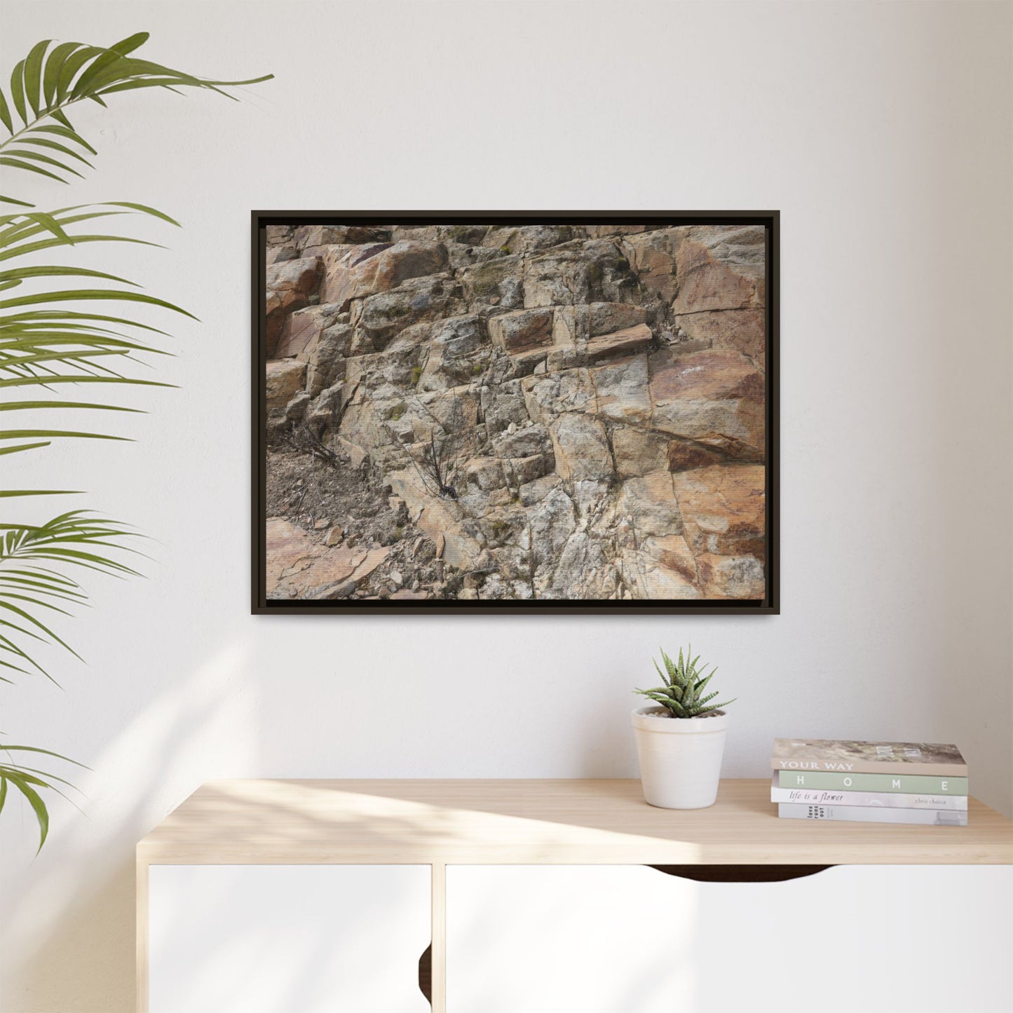 Stone's Silent Story - Unique Stretched Canvas Wall Art