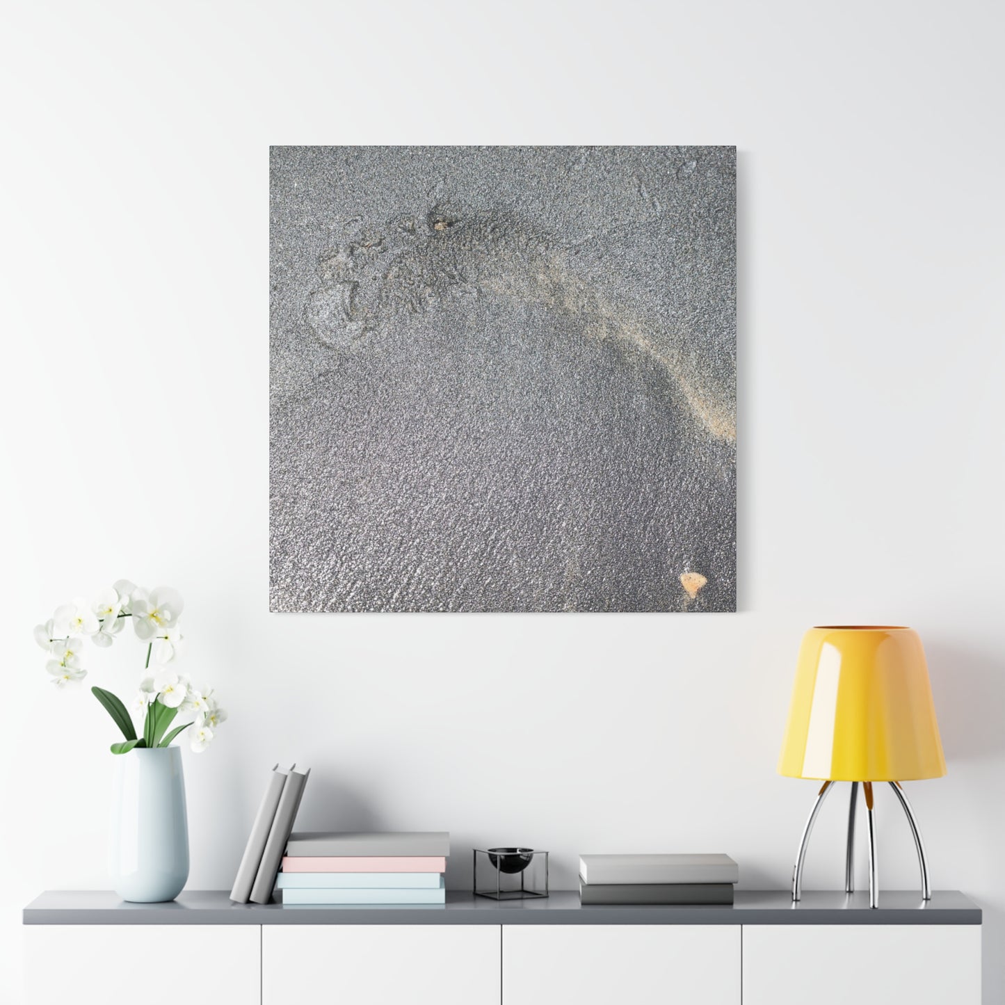 Ephemeral Whispers of Granite - Unique Frameless Canvas Wall Art