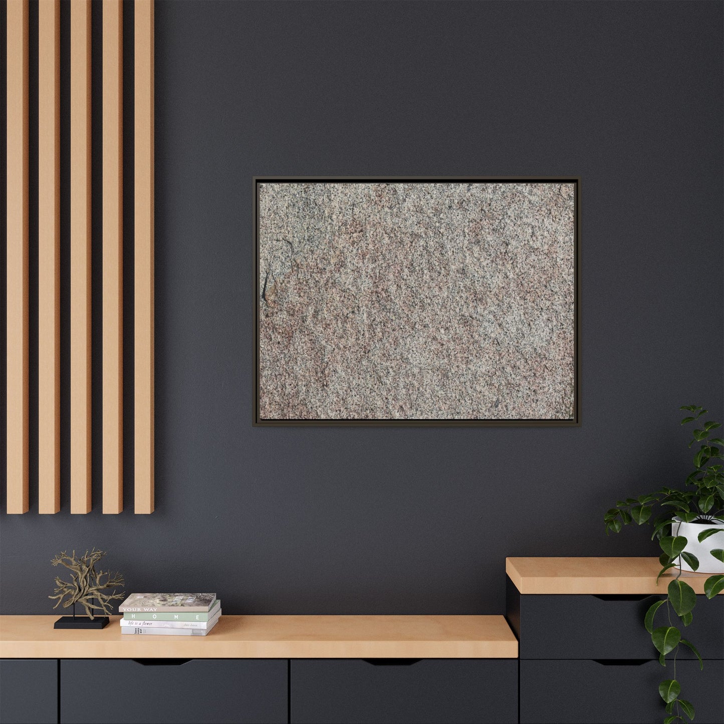 Granular Whispers - Unique Stretched Canvas Wall Art