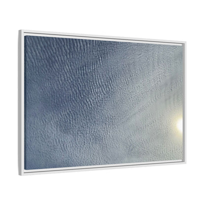 Undulating Whispers of Cerulean Stillness - Unique Stretched Canvas Wall Art