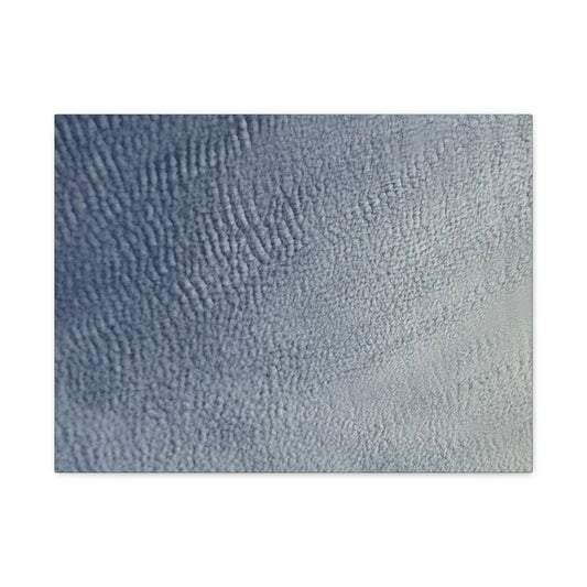 Undulating Whispers of Cerulean - Unique Frameless Canvas Wall Art