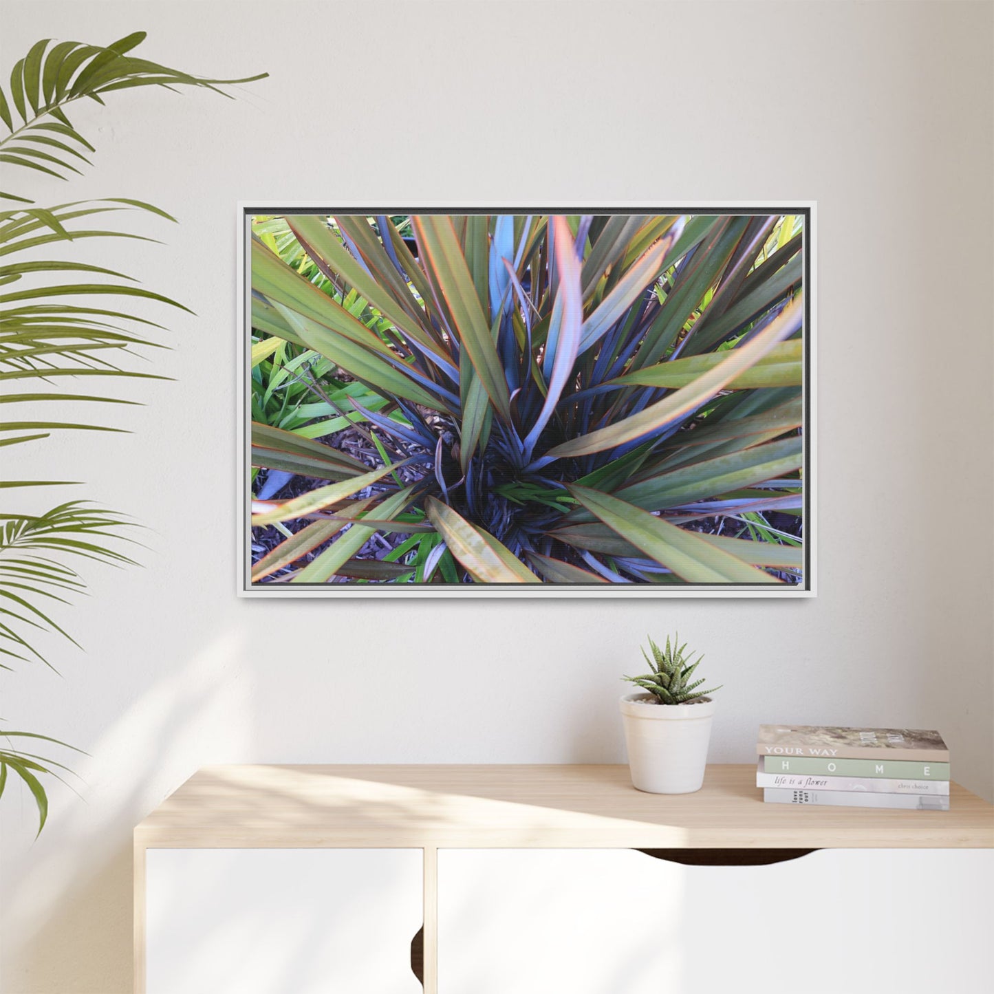 Radiant Leaves - Unique Stretched Canvas Wall Art