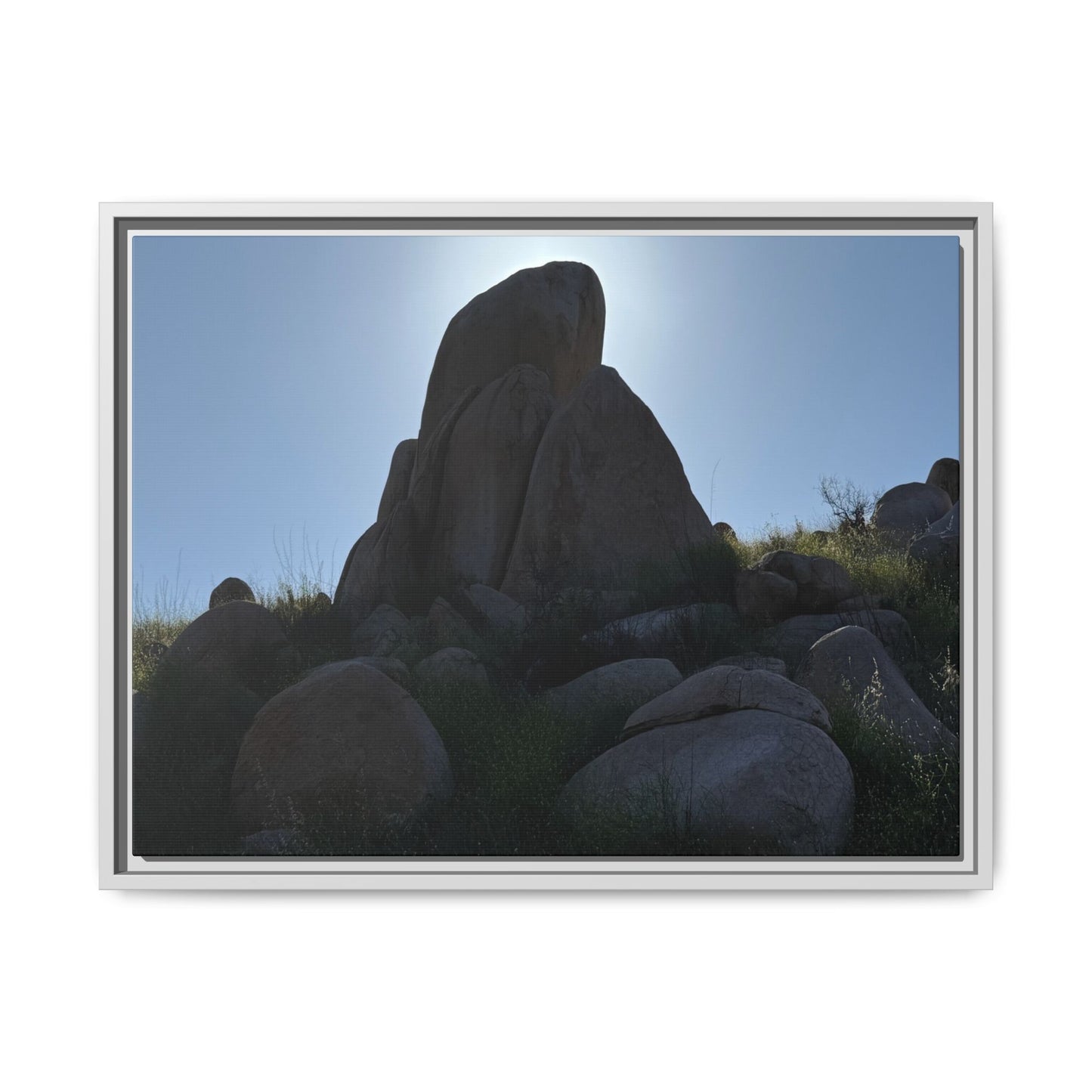 Boulder Silhouette - Unique Stretched Canvas Wall Art