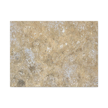 Bubbles in Sand - Unique Frameless Canvas Wall Art