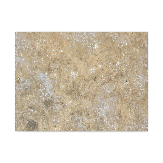 Bubbles in Sand - Unique Frameless Canvas Wall Art