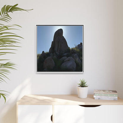 Boulder Silhouette - Unique Stretched Canvas Wall Art