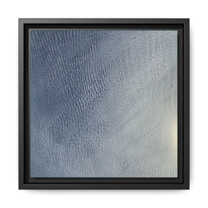 Undulating Whispers of Cerulean Stillness - Unique Stretched Canvas Wall Art