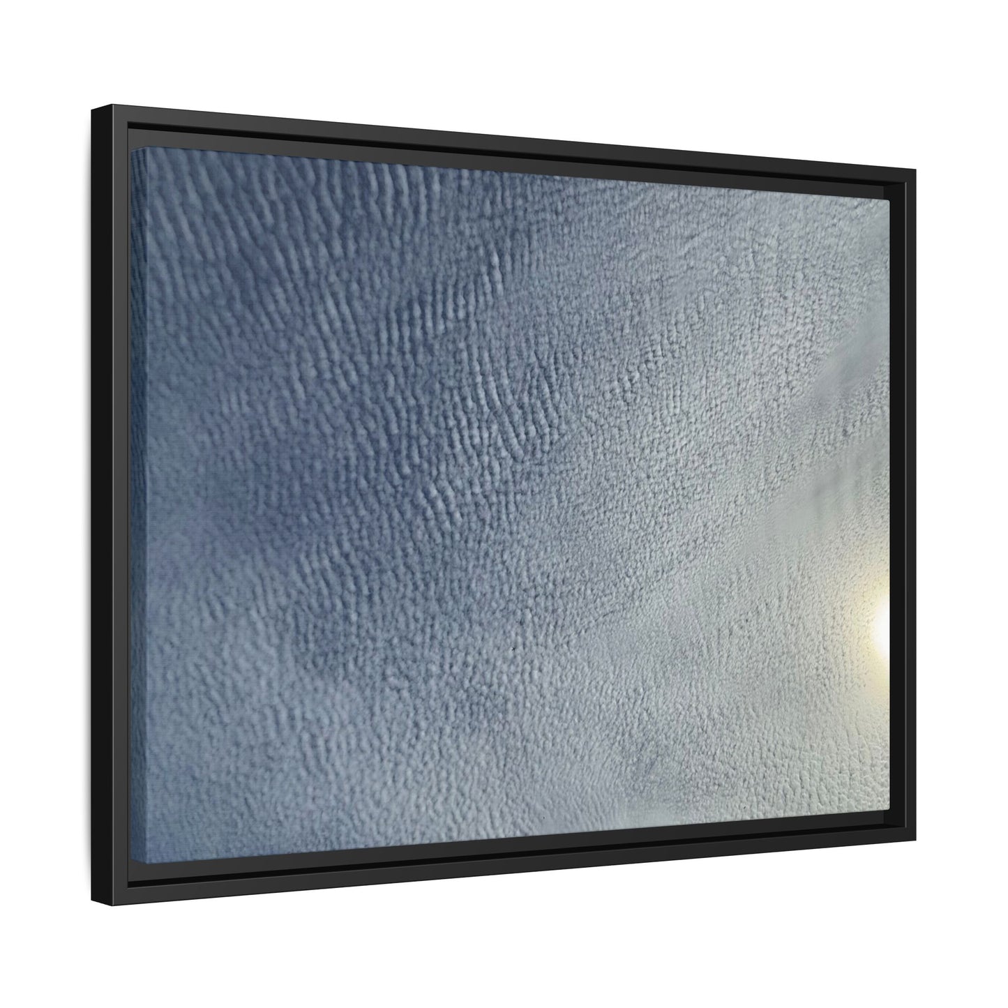 Undulating Whispers of Cerulean Stillness - Unique Stretched Canvas Wall Art