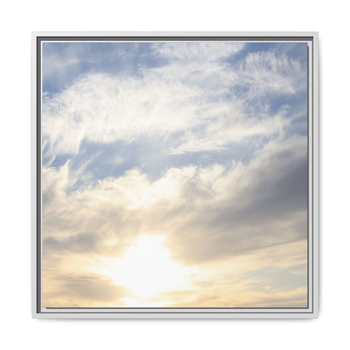 Sky's Ethereal Whisper - Unique Stretched Canvas Wall Art
