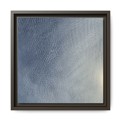 Undulating Whispers of Cerulean Stillness - Unique Stretched Canvas Wall Art
