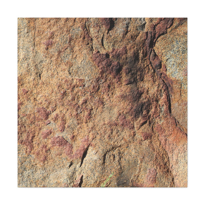 Lithic Veins of Ember - Unique Frameless Canvas Wall Art