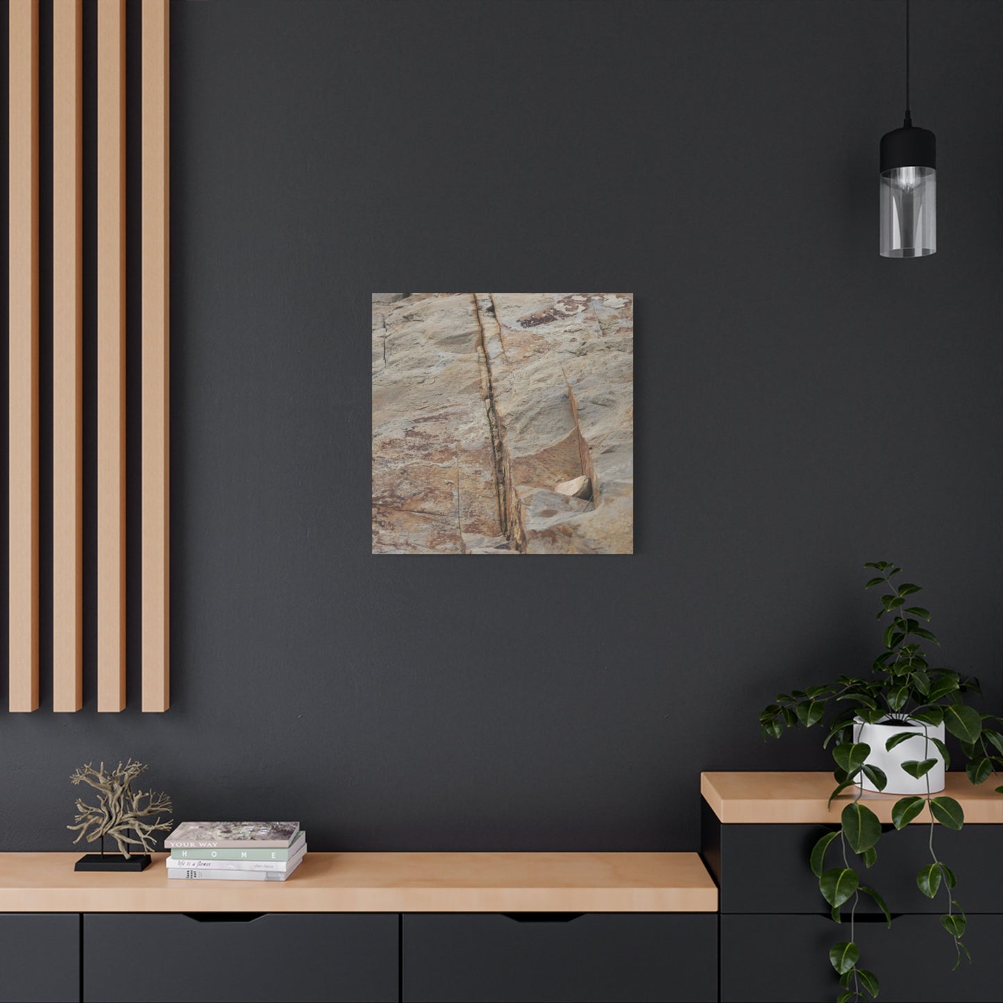 Cracked Canvas of Time - Unique Frameless Canvas Wall Art