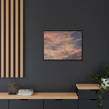 Sunset's Ethereal Canvas - Unique Stretched Canvas Wall Art