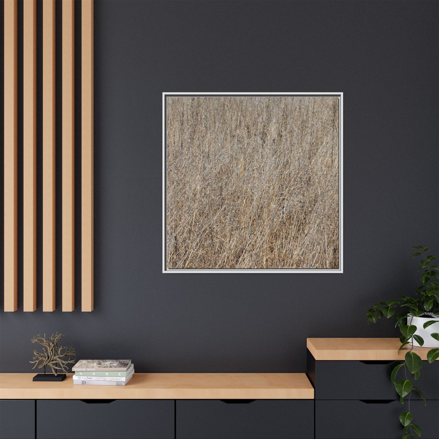 Dry Straw Symphony - Unique Stretched Canvas Wall Art - Art By Earth