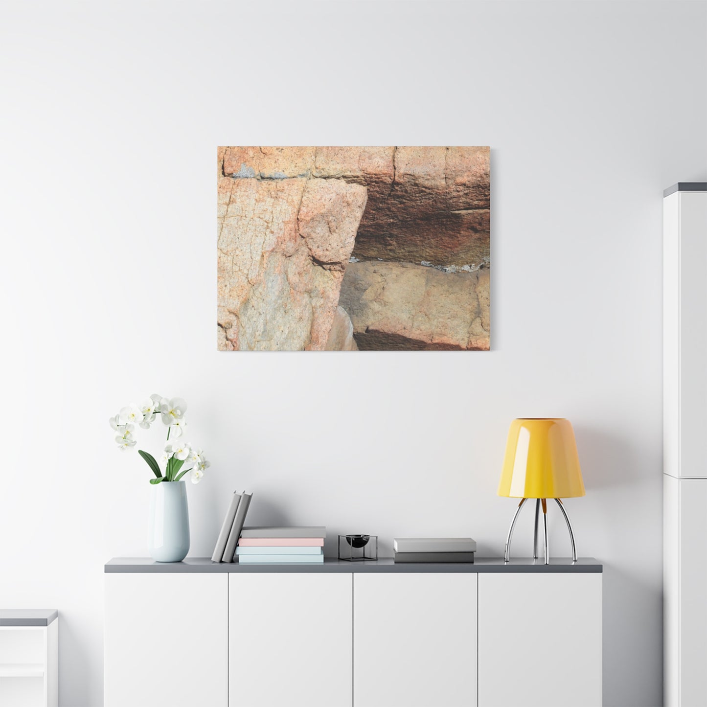Layered Echoes - Unique Frameless Canvas Wall Art