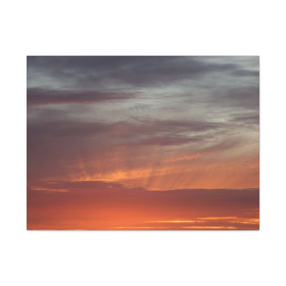 Horizon's Ember - Unique Frameless Canvas Wall Art