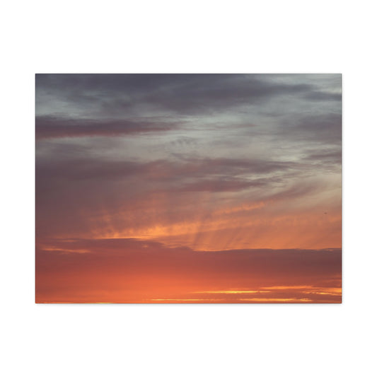 Horizon's Ember - Unique Frameless Canvas Wall Art