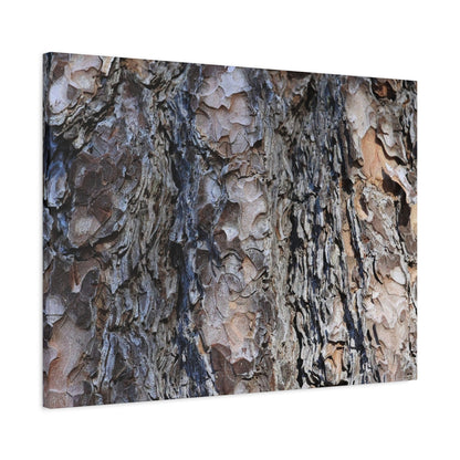 Bark's Rugged Symphony - Unique Frameless Canvas Wall Art