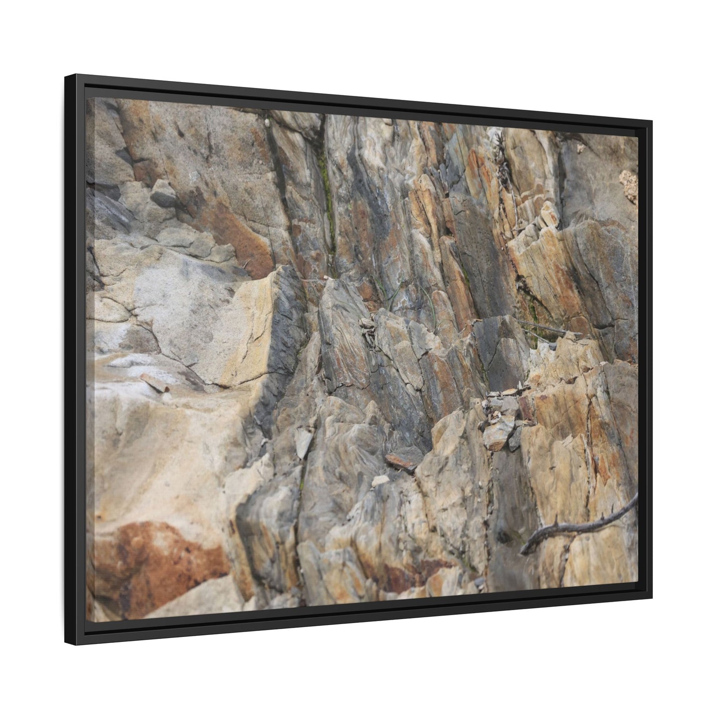 Stone's Silent Symphony - Unique Stretched Canvas Wall Art