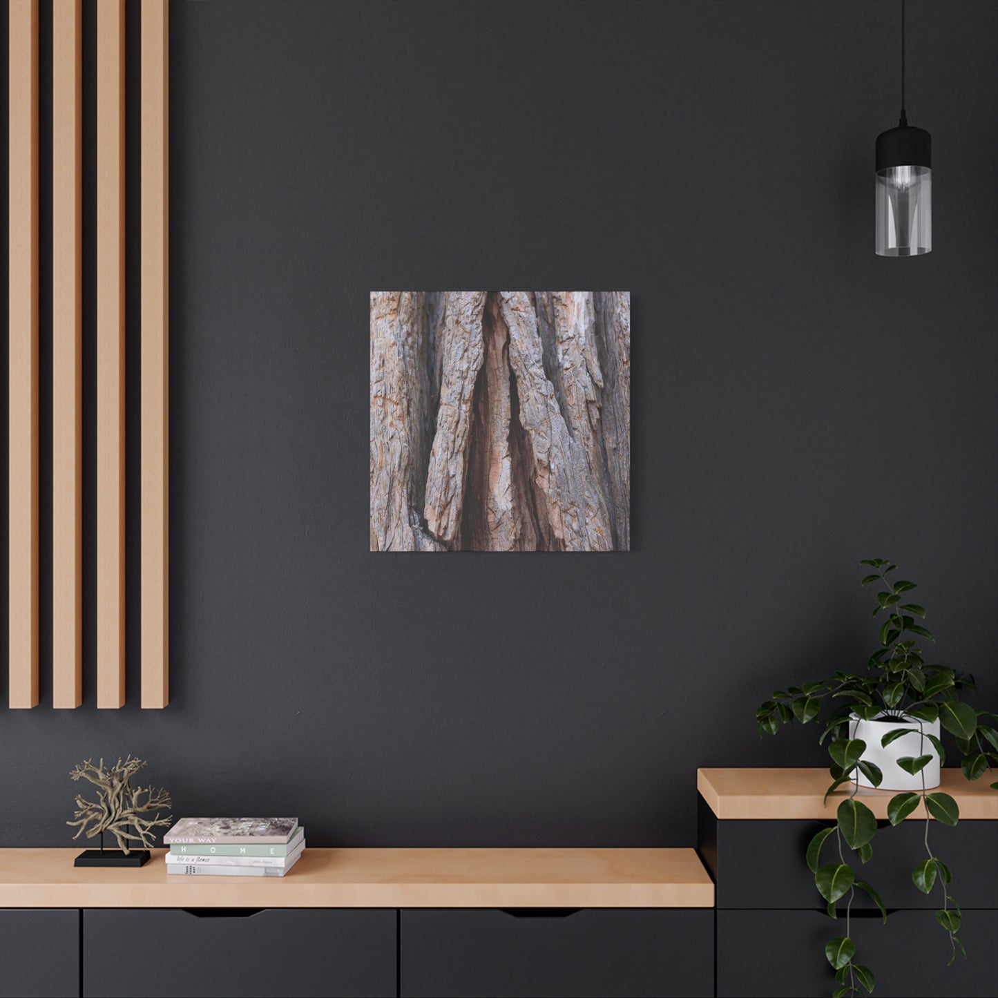 Fractured Skin of Time - Unique Frameless Canvas Wall Art