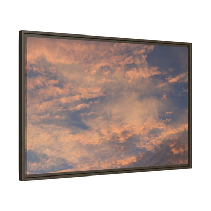 Sunset's Ethereal Canvas - Unique Stretched Canvas Wall Art