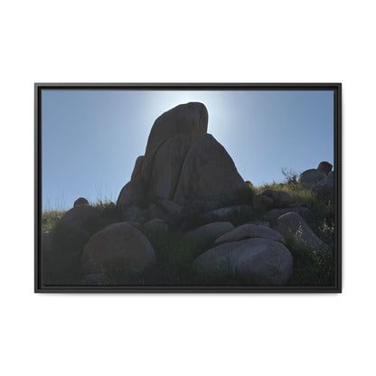 Boulder Silhouette - Unique Stretched Canvas Wall Art