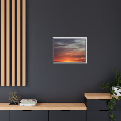 Fiery Horizon - Unique Stretched Canvas Wall Art