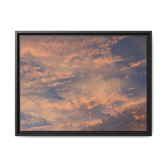 Sunset's Ethereal Canvas - Unique Stretched Canvas Wall Art