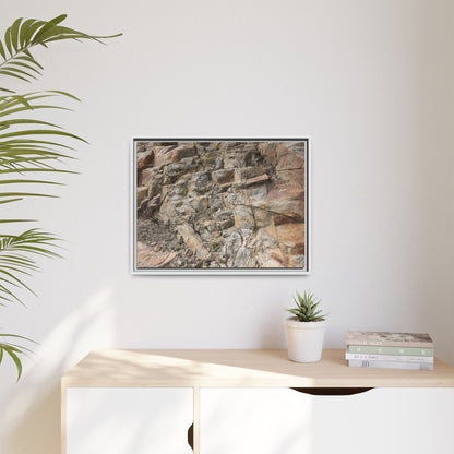 Stone's Silent Story - Unique Stretched Canvas Wall Art