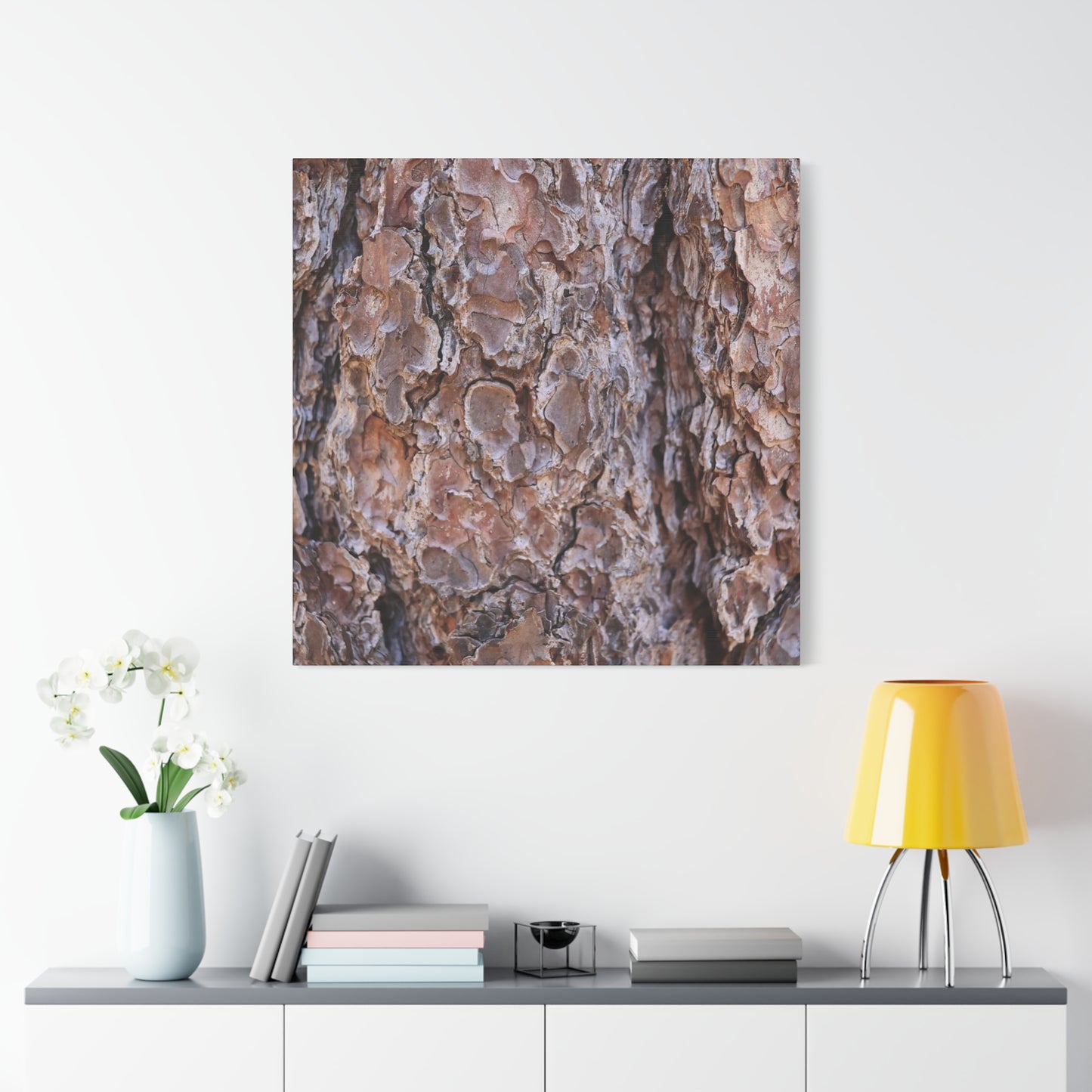 Rugged Bark Landscape - Unique Frameless Canvas Wall Art