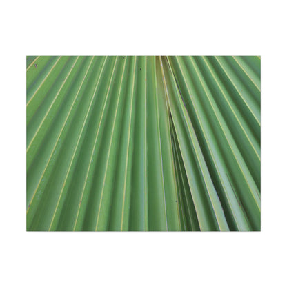 Fan of Green - Unique Frameless Canvas Wall Art