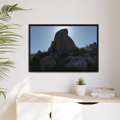 Boulder Silhouette - Unique Stretched Canvas Wall Art