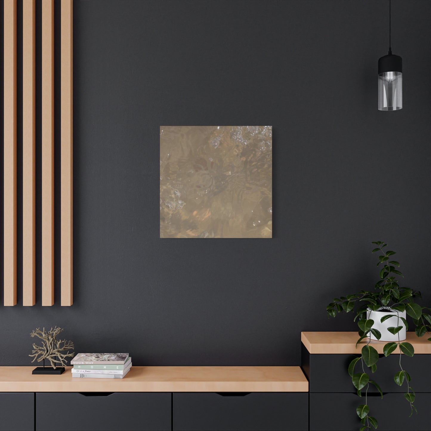 Echoes of Liquid Gold - Unique Frameless Canvas Wall Art