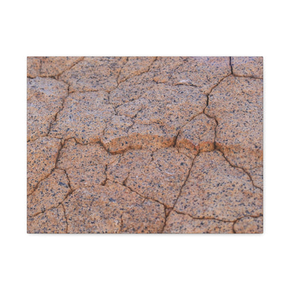 Cracked Earth's Whispers - Unique Frameless Canvas Wall Art