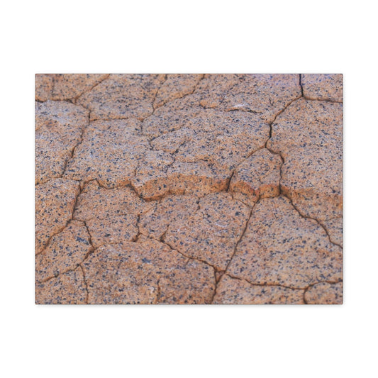 Cracked Earth's Whispers - Unique Frameless Canvas Wall Art