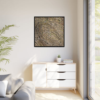 Tangled Grass Symphony - Unique Stretched Canvas Wall Art - Art By Earth