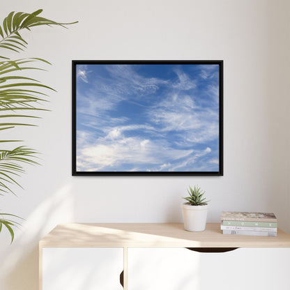 Ethereal Blue Tapestry - Unique Stretched Canvas Wall Art