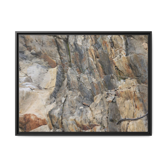 Stone's Silent Symphony - Unique Stretched Canvas Wall Art