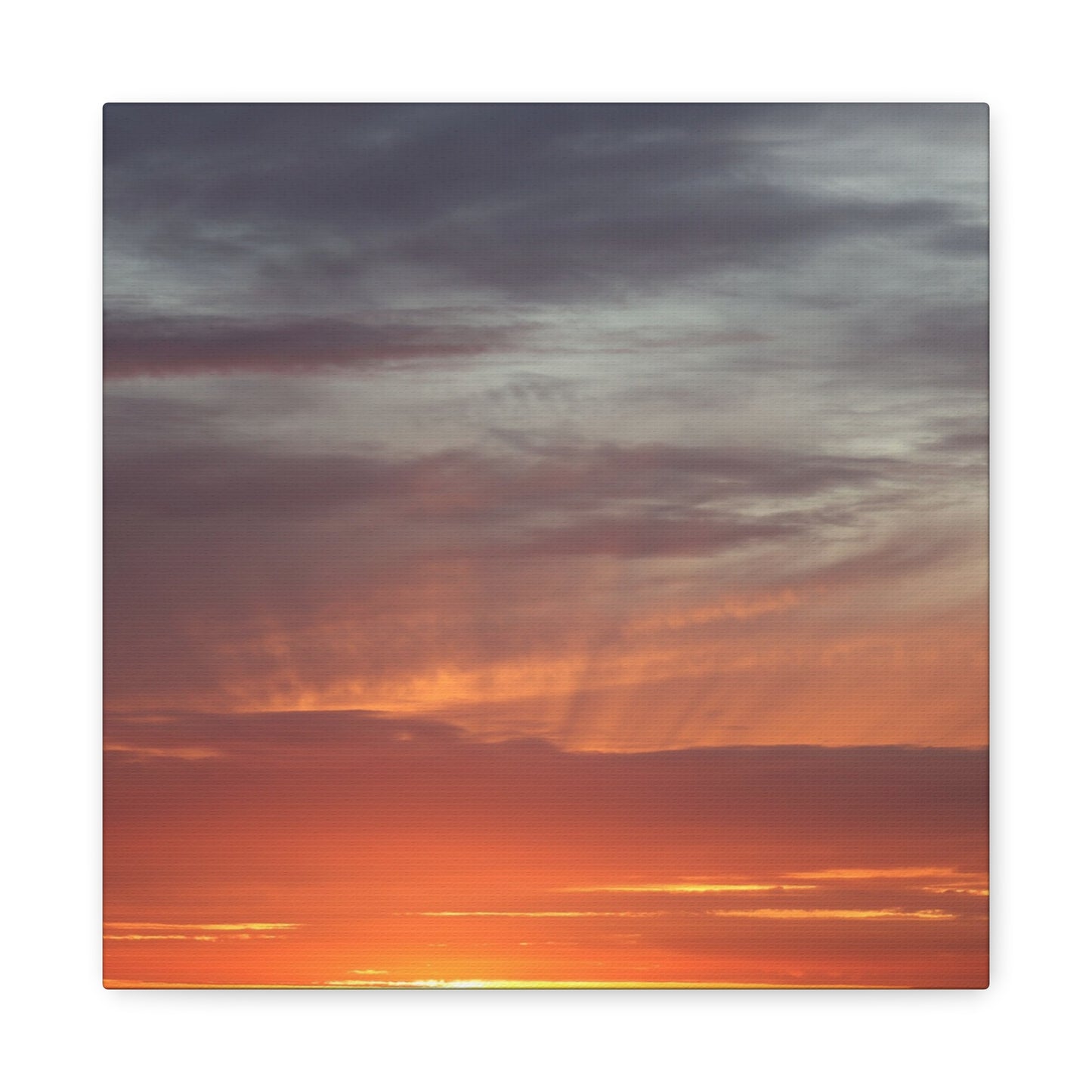 Horizon's Ember - Unique Frameless Canvas Wall Art