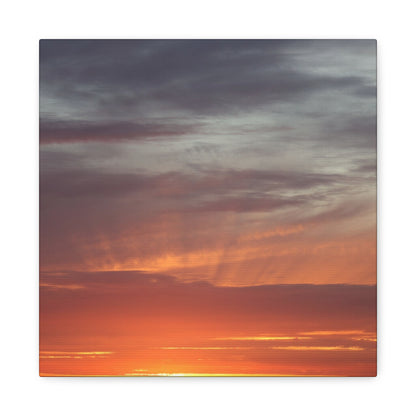 Horizon's Ember - Unique Frameless Canvas Wall Art
