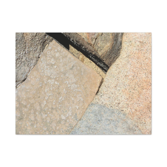 Stone Fragments - Unique Frameless Canvas Wall Art