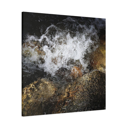 Stone and Surge - Unique Frameless Canvas Wall Art