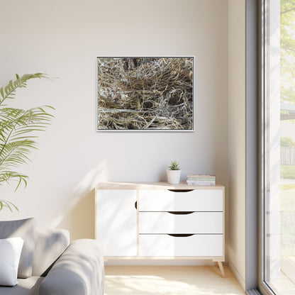Tangled Whispers of Autumn - Unique Stretched Canvas Wall Art