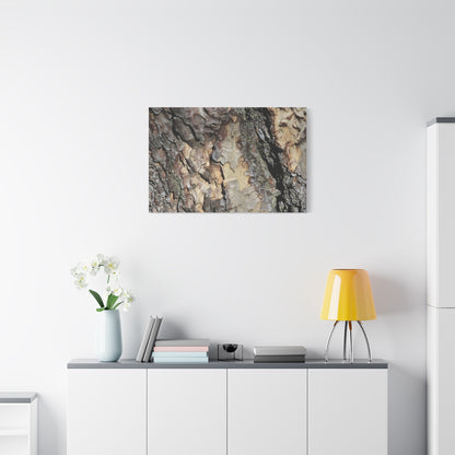 Tree Bark Symphony - Unique Frameless Canvas Wall Art